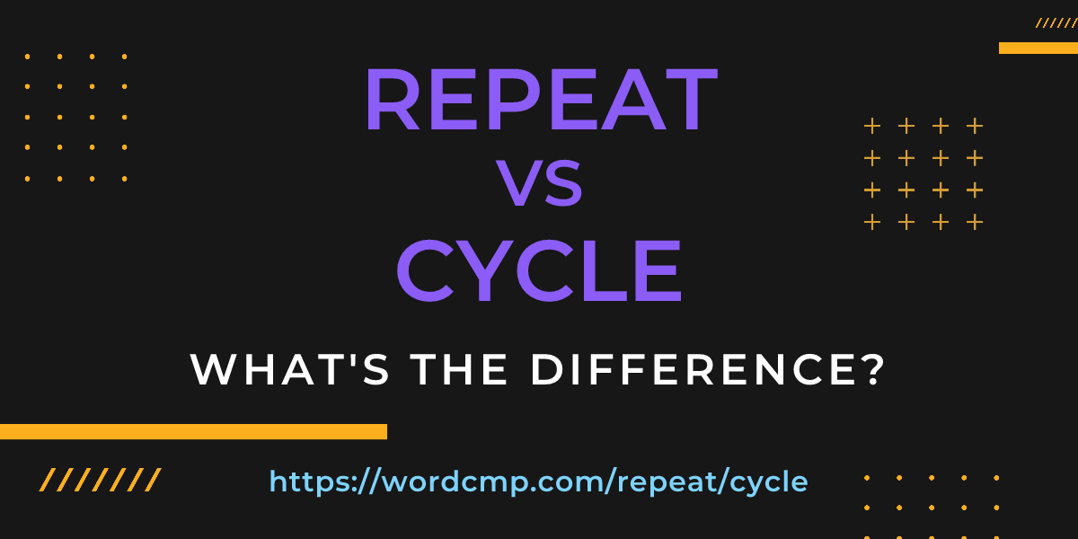 Difference between repeat and cycle
