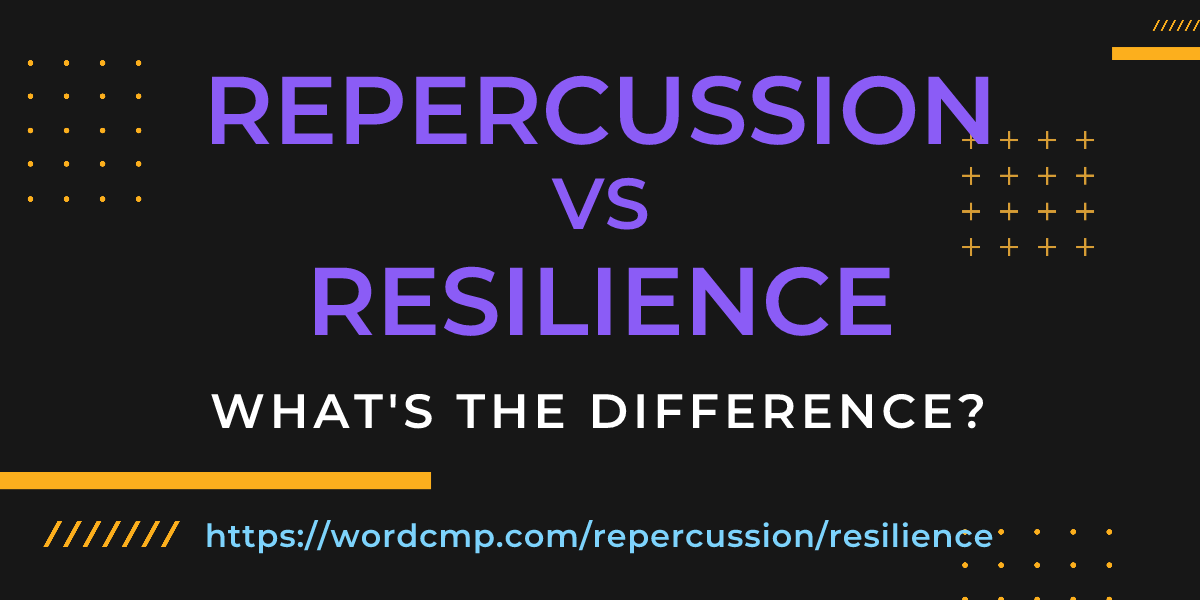 Difference between repercussion and resilience