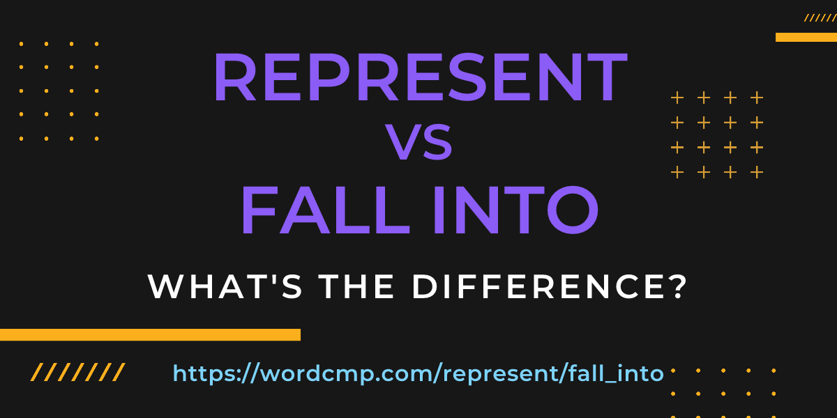 Difference between represent and fall into