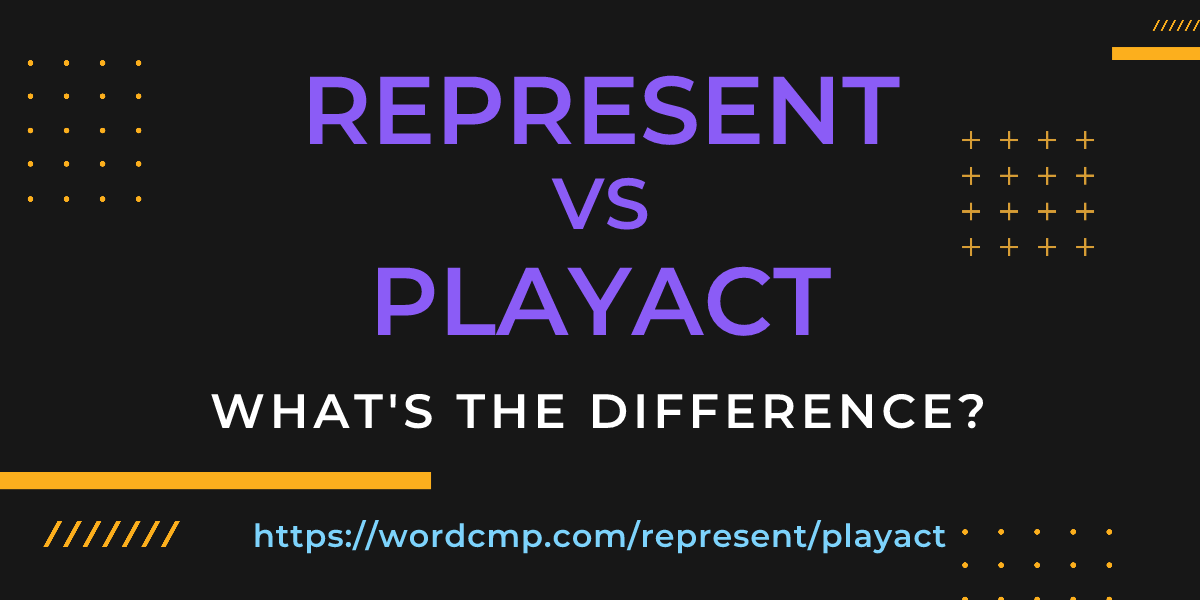 Difference between represent and playact