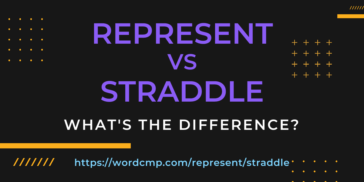 Difference between represent and straddle
