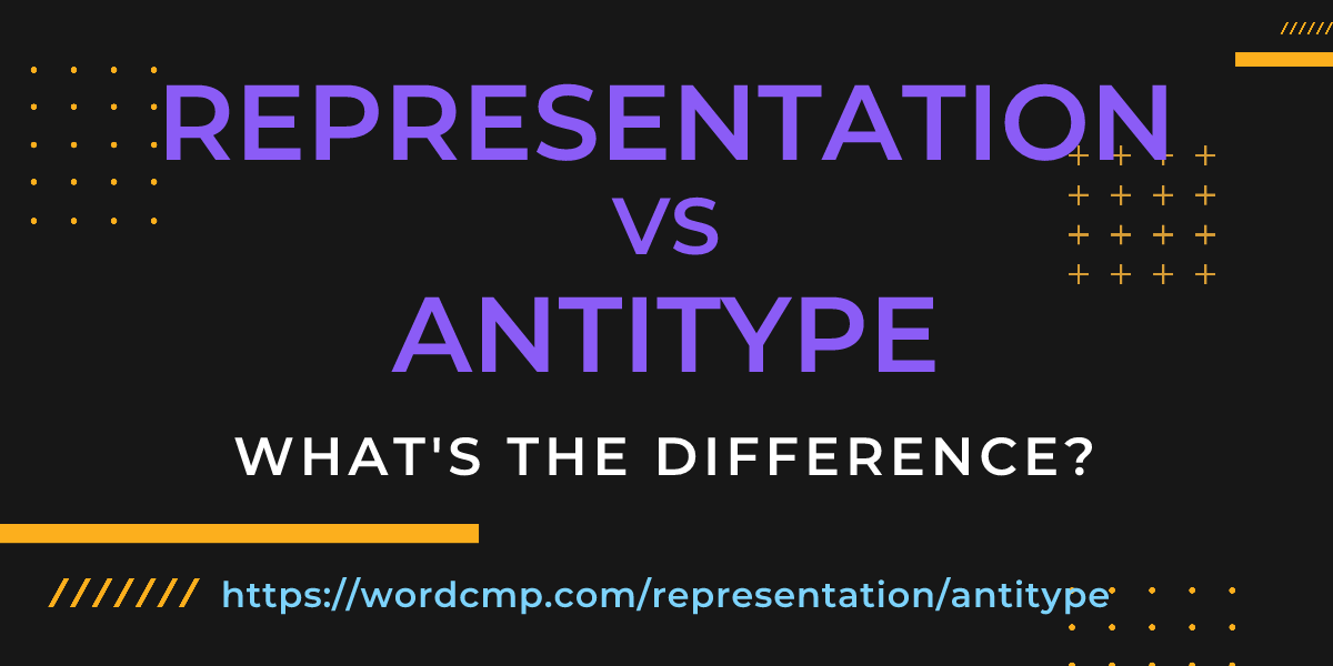 Difference between representation and antitype