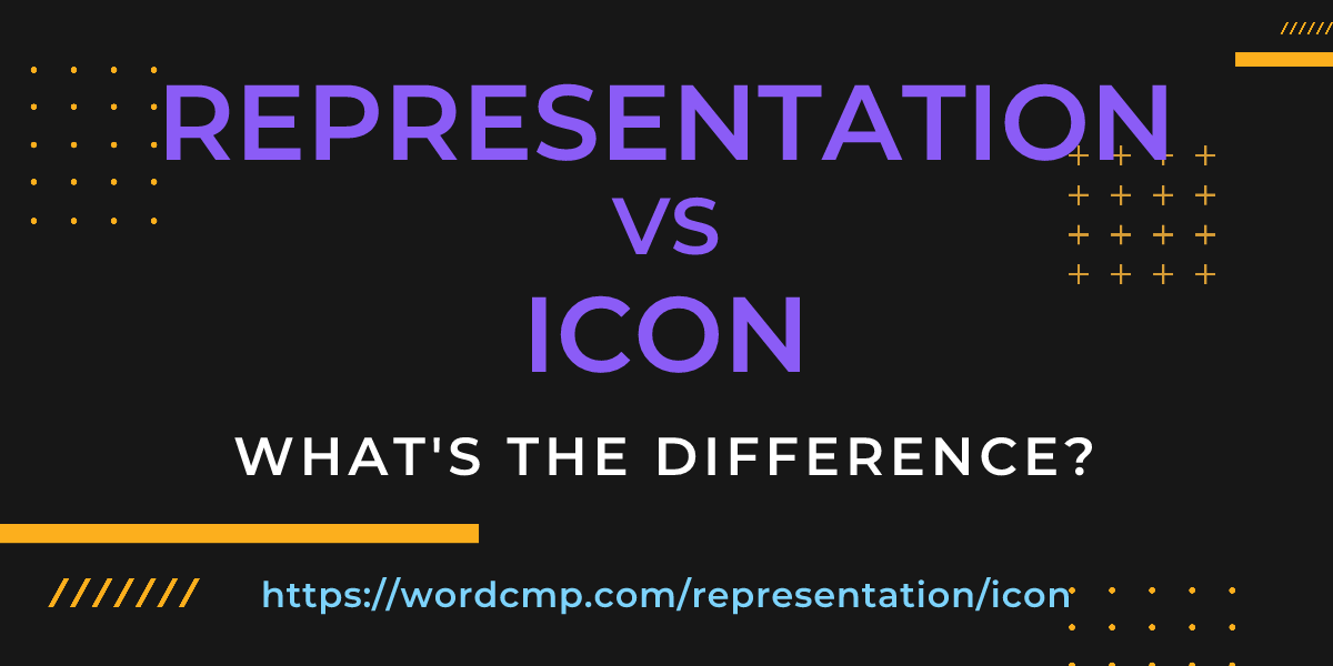 Difference between representation and icon