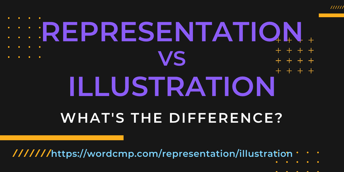 Difference between representation and illustration