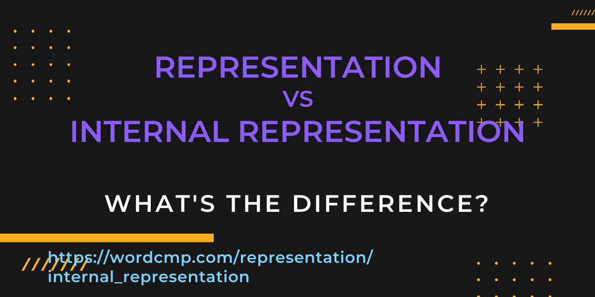 Difference between representation and internal representation