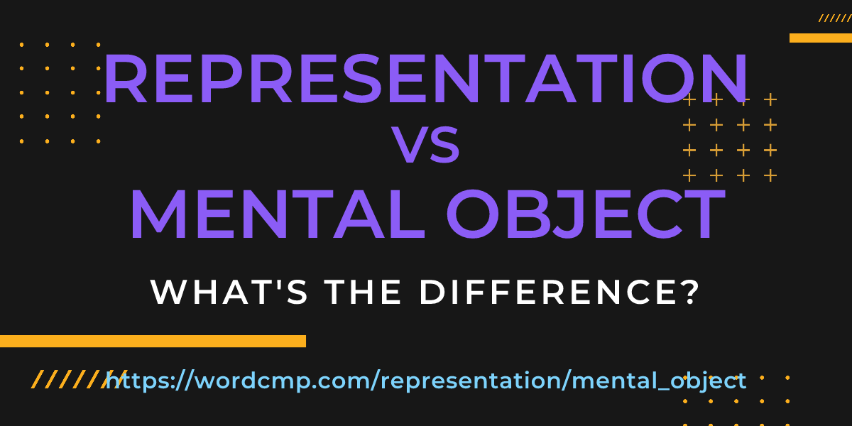 Difference between representation and mental object