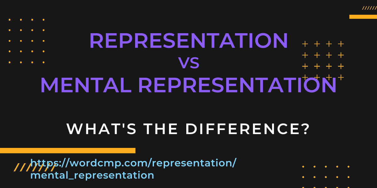 Difference between representation and mental representation