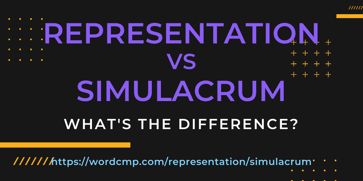 Difference between representation and simulacrum