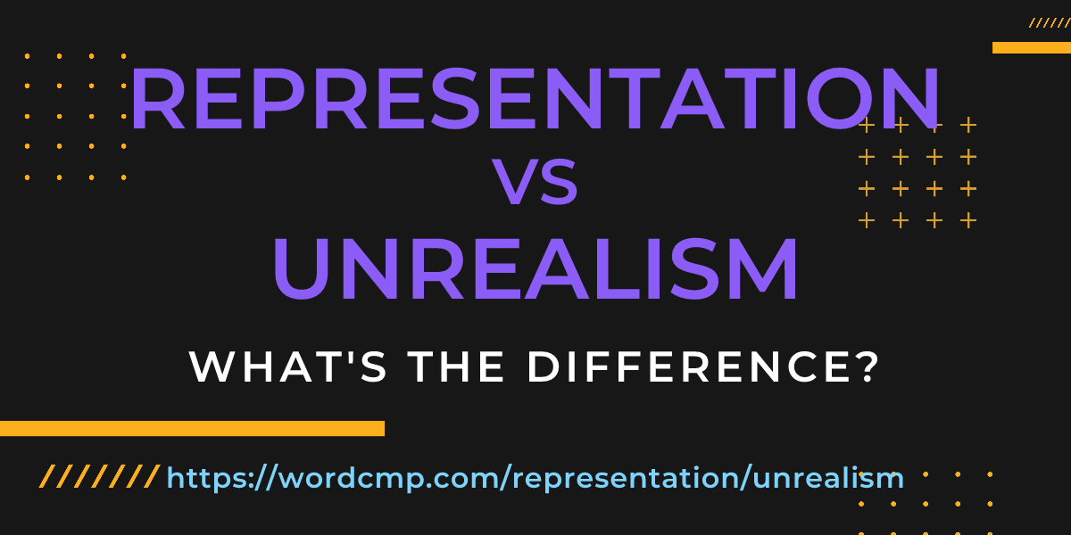 Difference between representation and unrealism