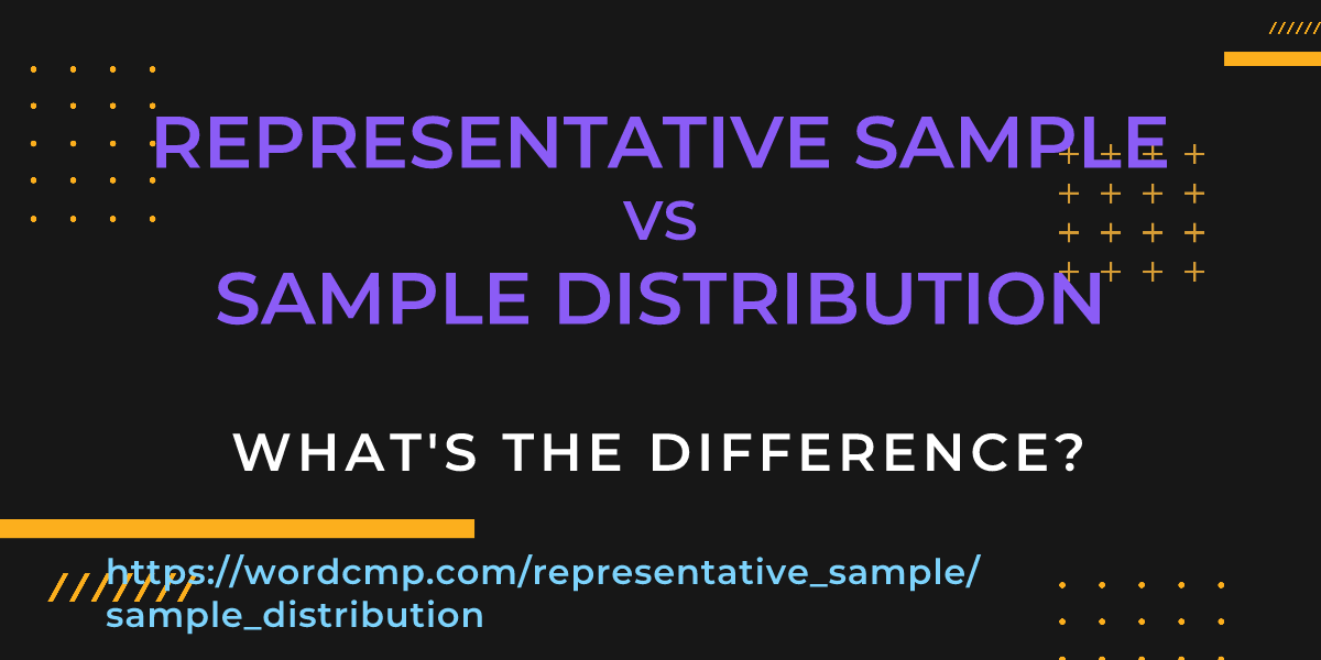 Difference between representative sample and sample distribution
