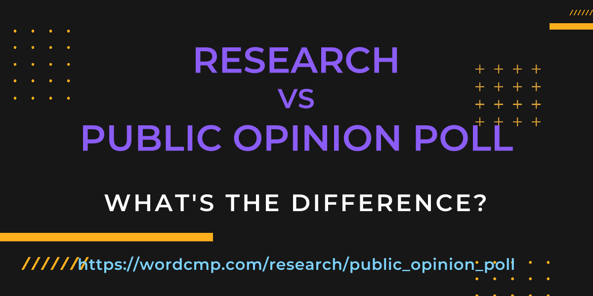 Difference between research and public opinion poll