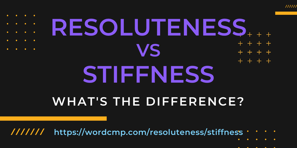 Difference between resoluteness and stiffness