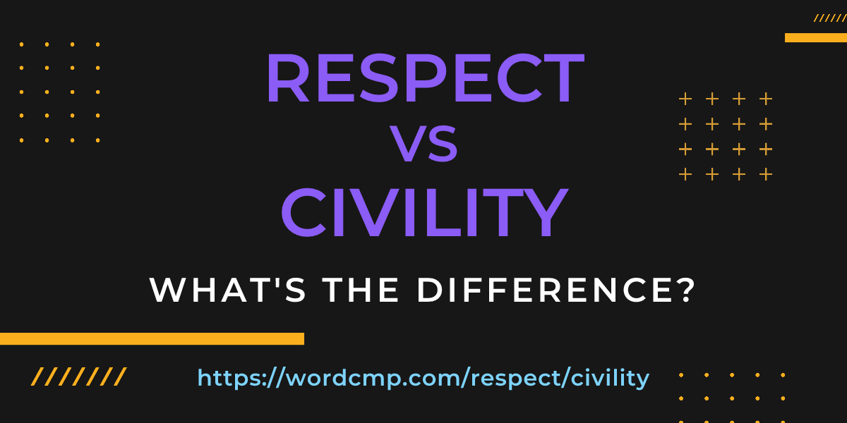 Difference between respect and civility