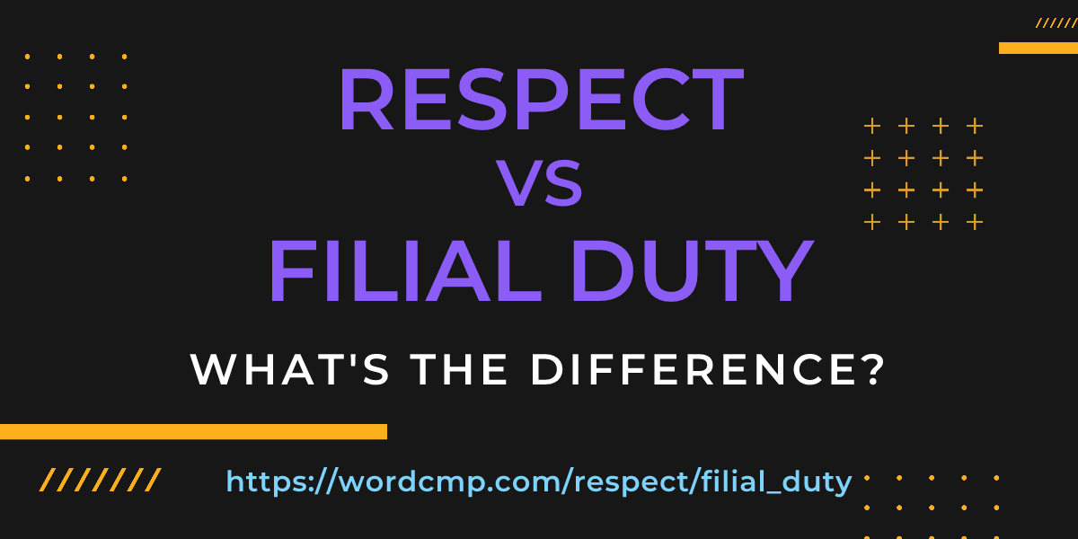 Difference between respect and filial duty