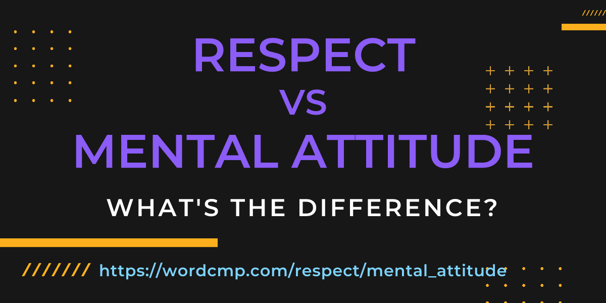 Difference between respect and mental attitude
