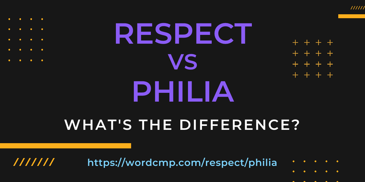 Difference between respect and philia