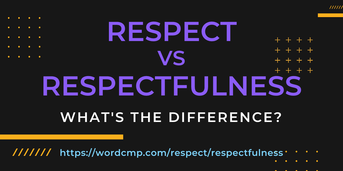 Difference between respect and respectfulness