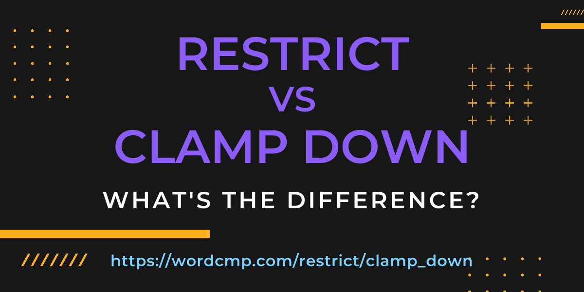 Difference between restrict and clamp down