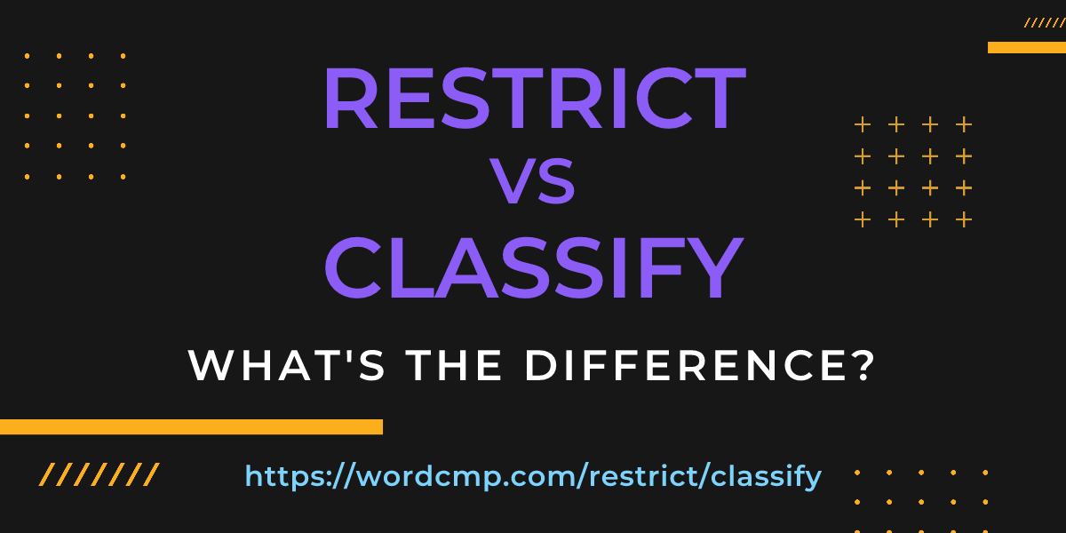 Difference between restrict and classify