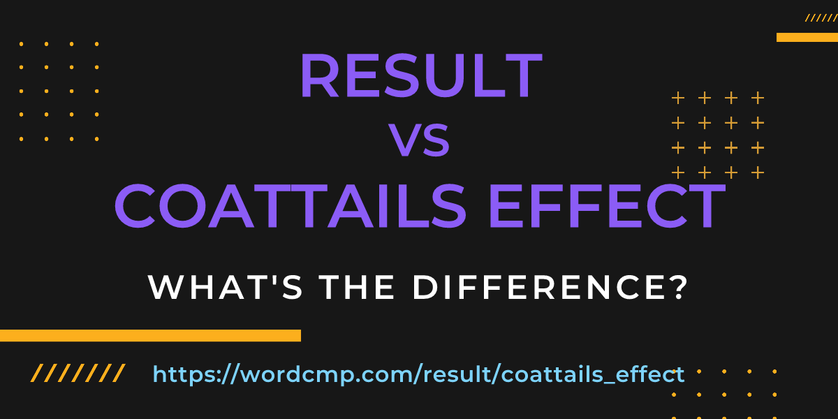 Difference between result and coattails effect