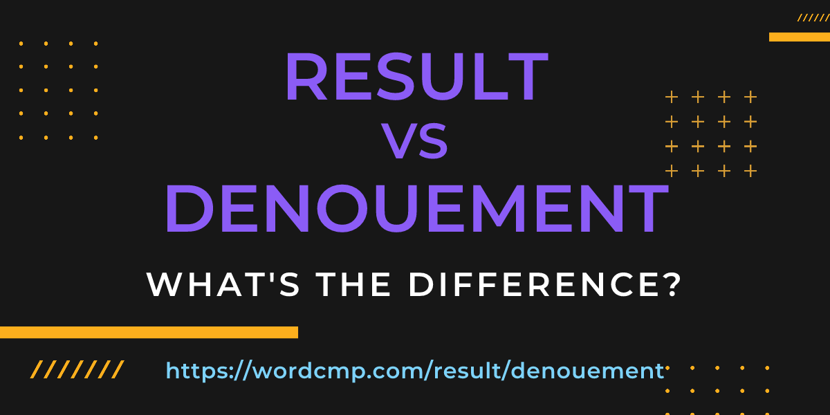 Difference between result and denouement