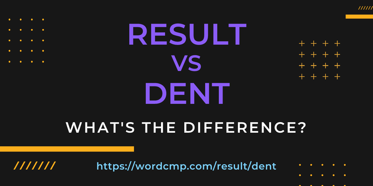 Difference between result and dent
