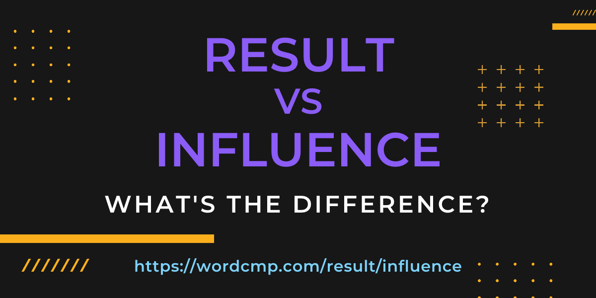 Difference between result and influence