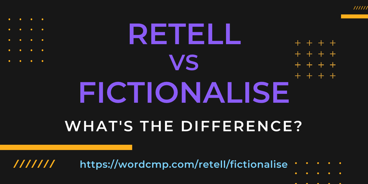 Difference between retell and fictionalise