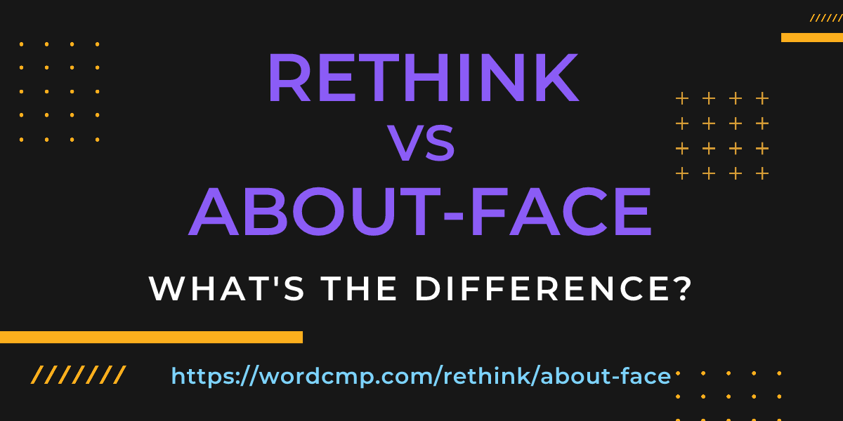 Difference between rethink and about-face