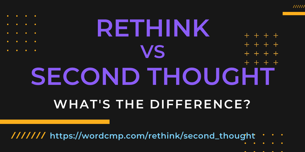 Difference between rethink and second thought