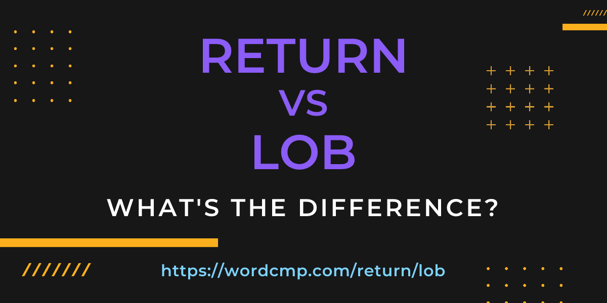 Difference between return and lob