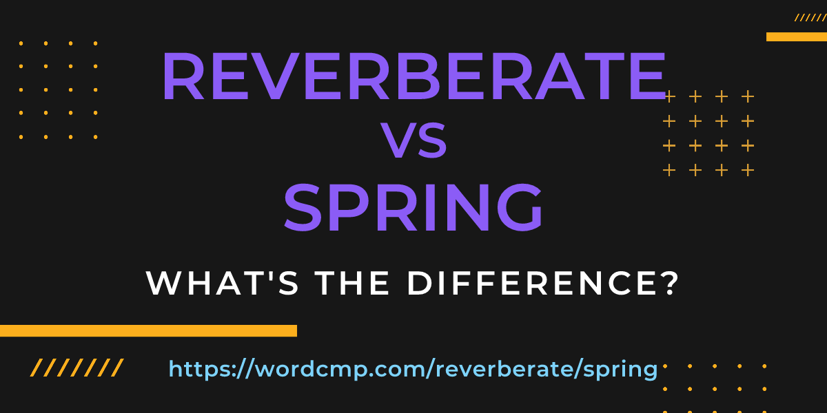 Difference between reverberate and spring