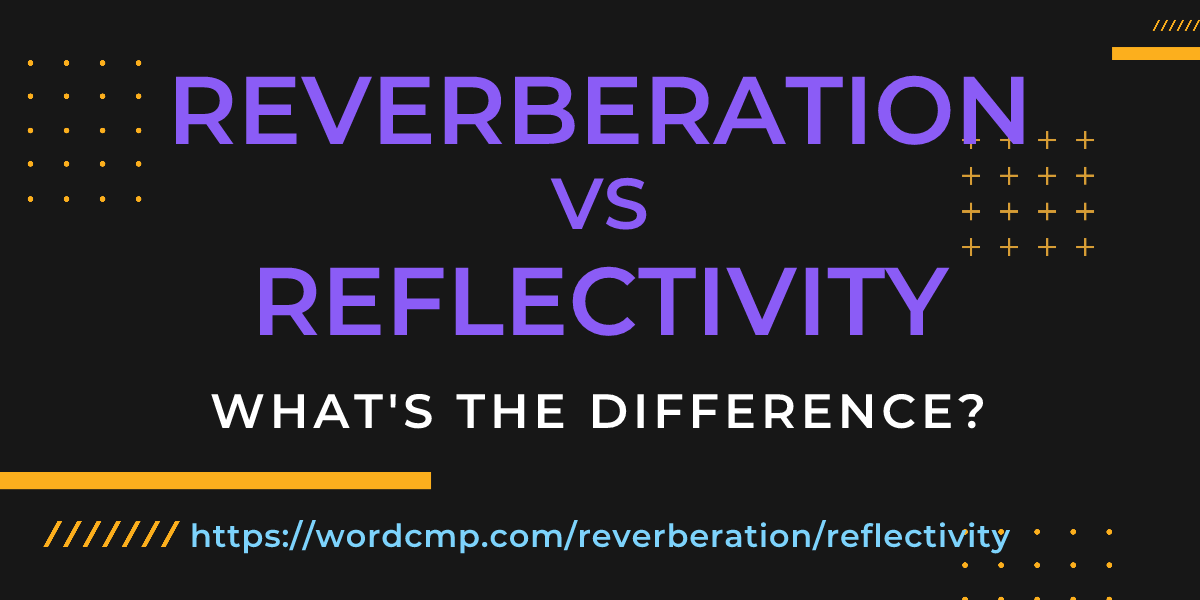 Difference between reverberation and reflectivity