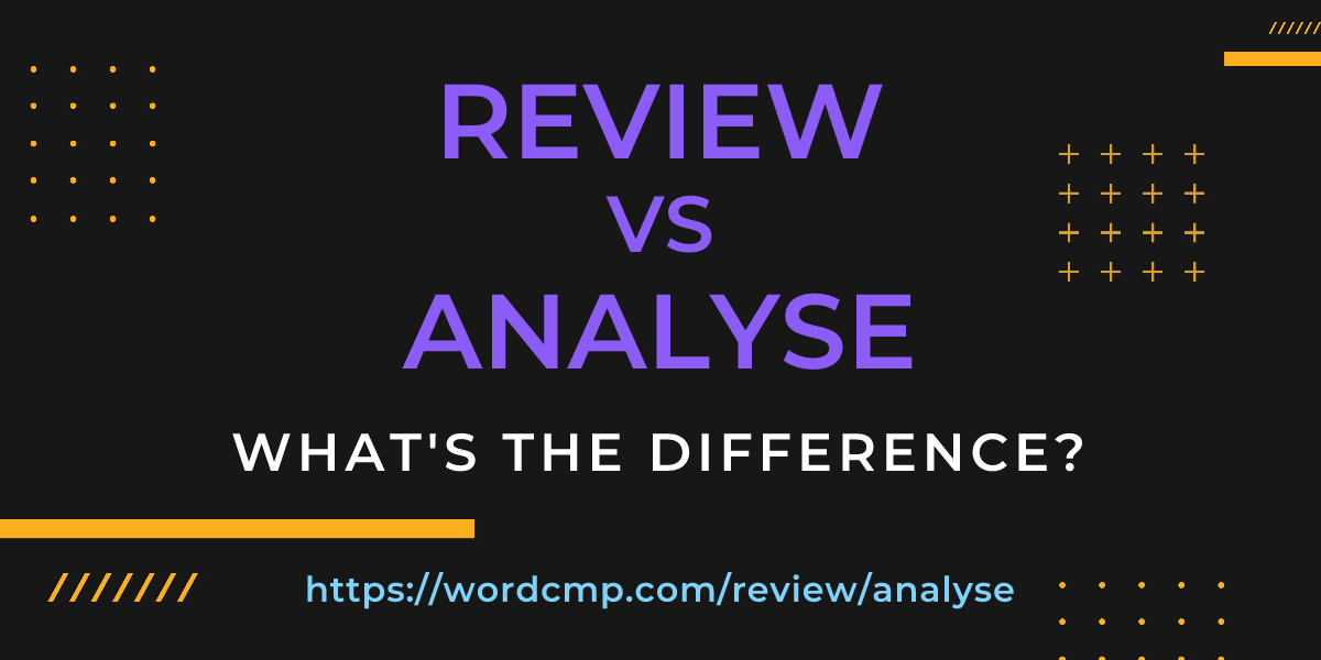 Difference between review and analyse