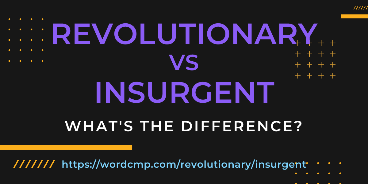 Difference between revolutionary and insurgent