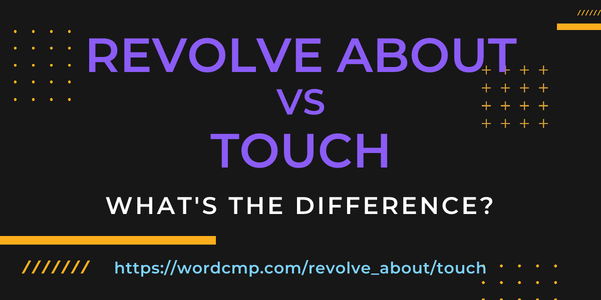 Difference between revolve about and touch
