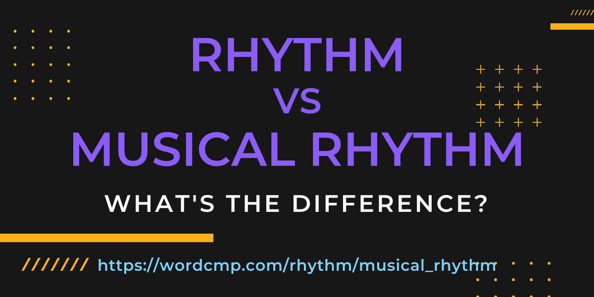 Difference between rhythm and musical rhythm