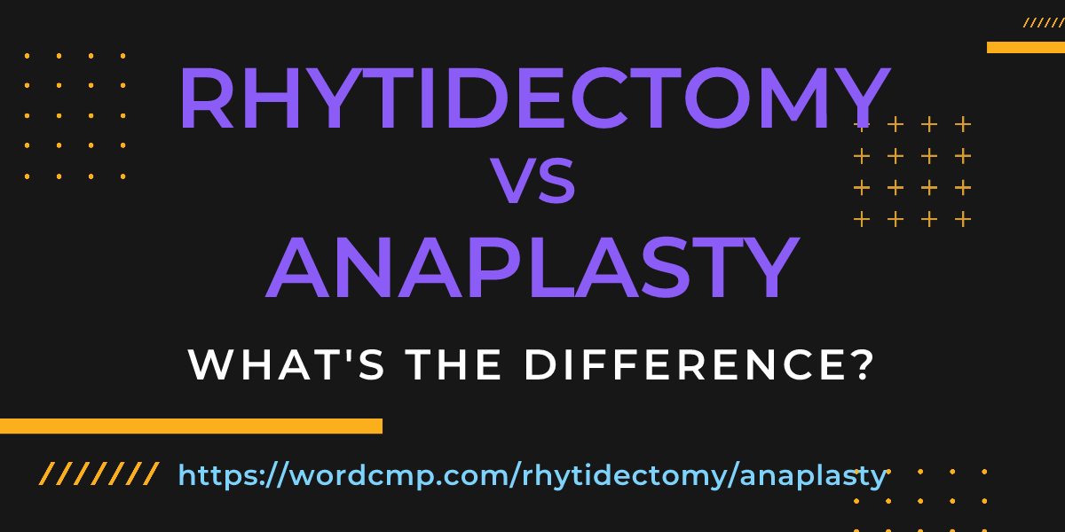 Difference between rhytidectomy and anaplasty