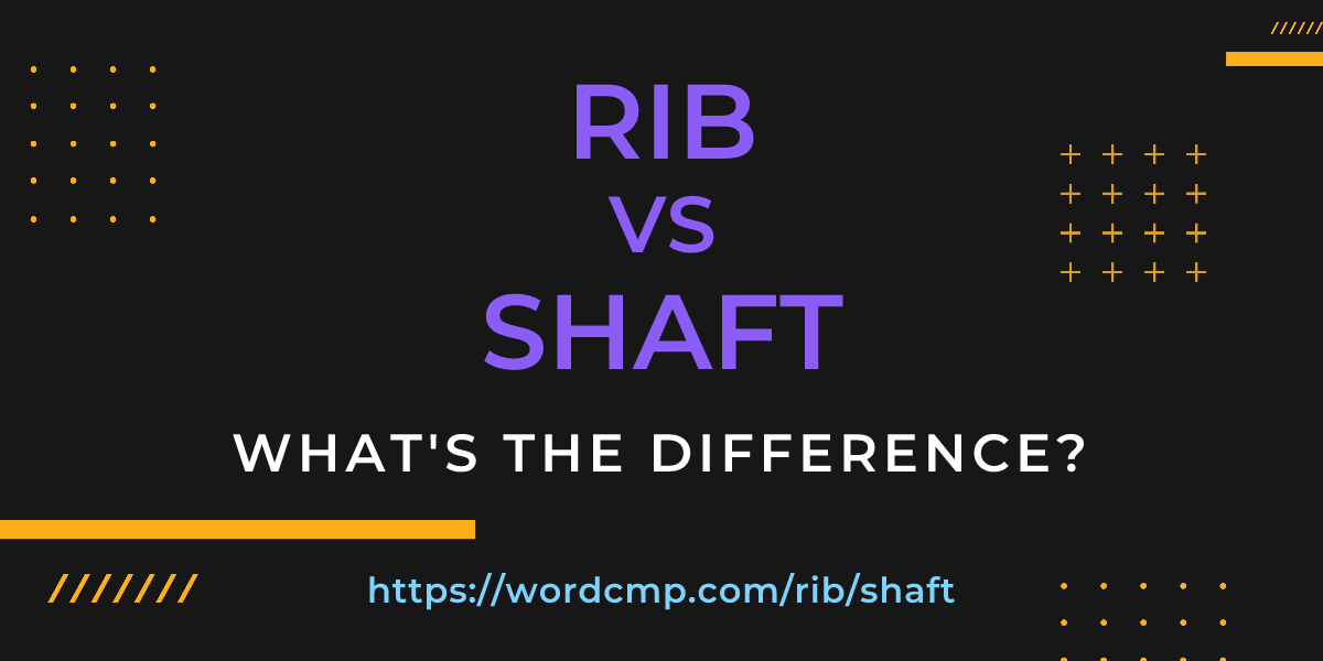 Difference between rib and shaft