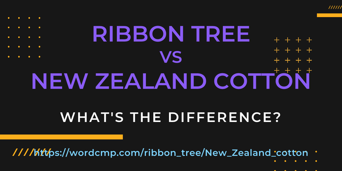 Difference between ribbon tree and New Zealand cotton
