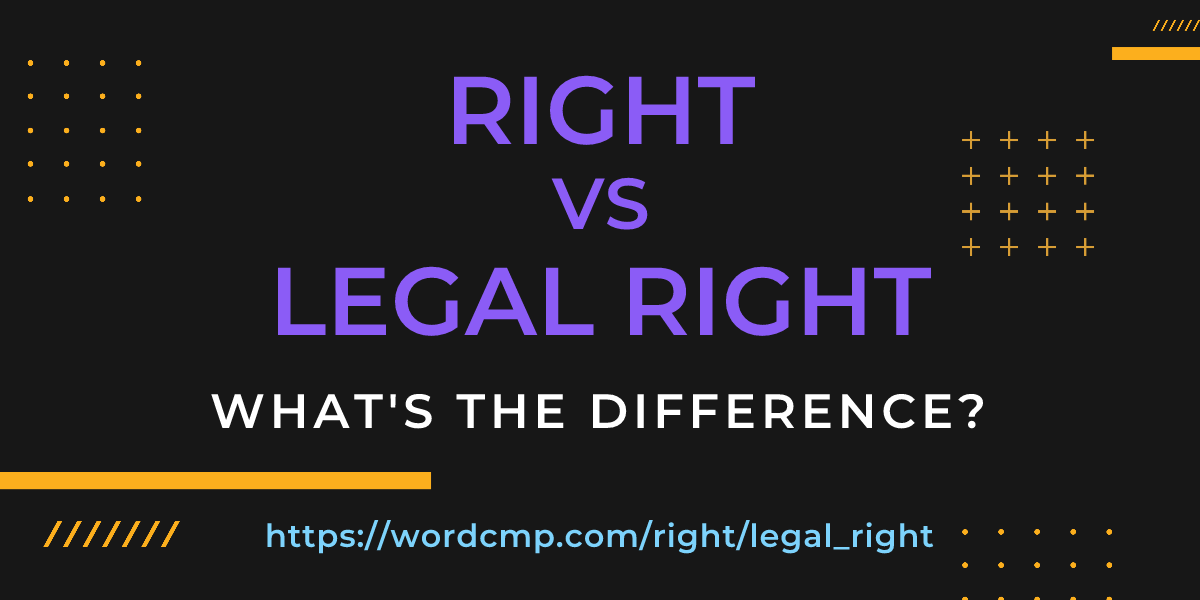 Difference between right and legal right