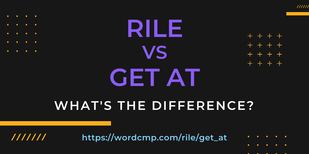 Difference between rile and get at