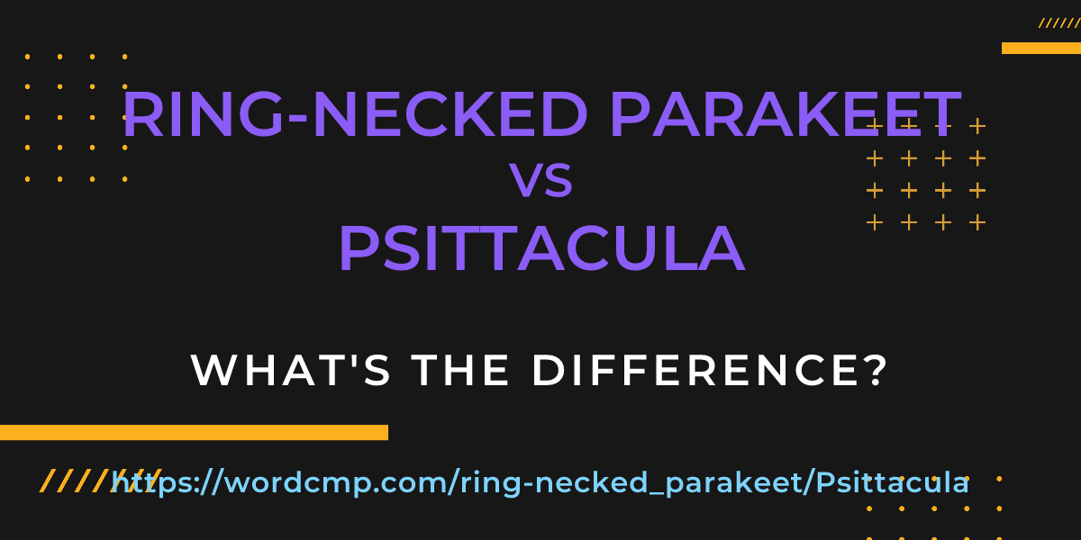 Difference between ring-necked parakeet and Psittacula