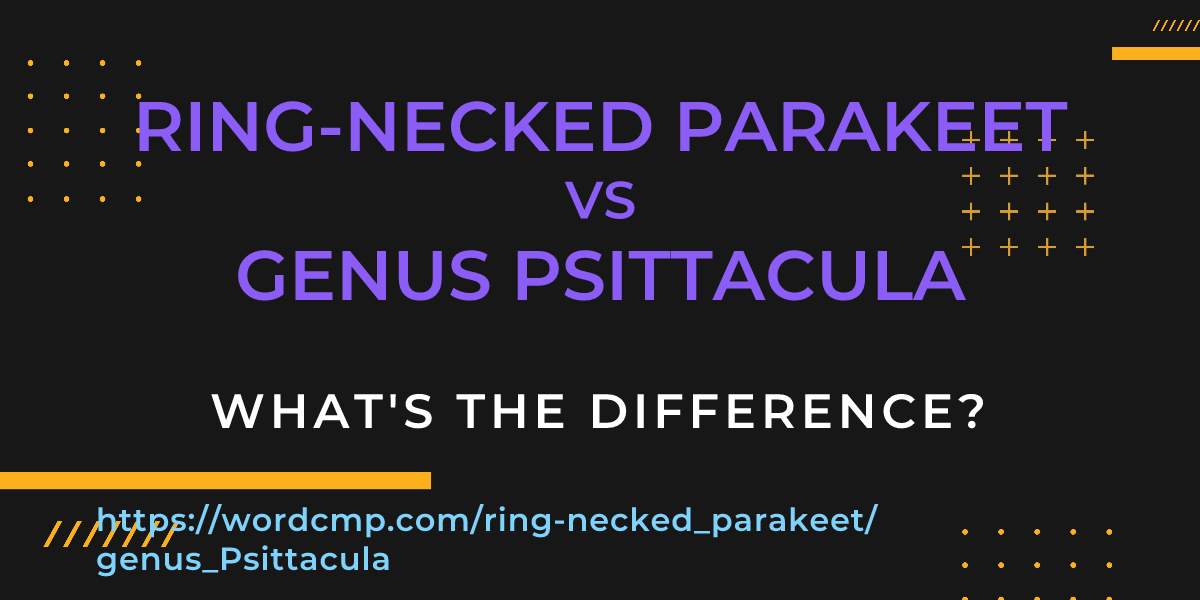 Difference between ring-necked parakeet and genus Psittacula