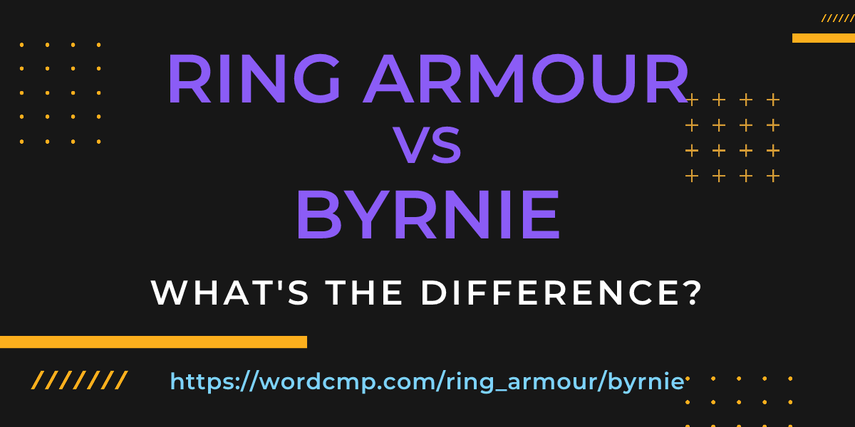 Difference between ring armour and byrnie
