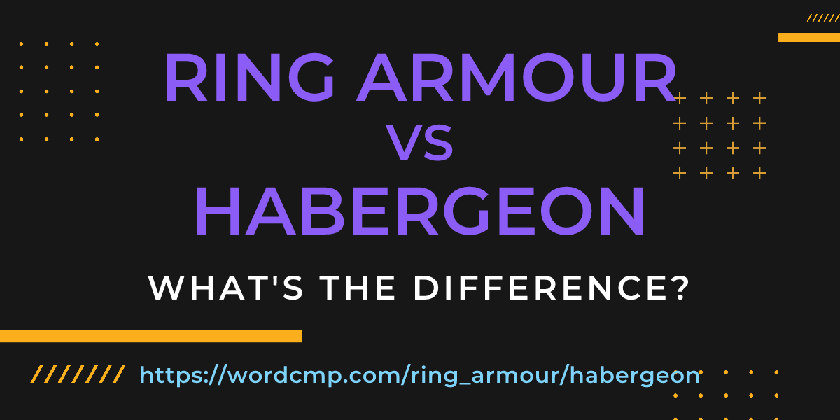 Difference between ring armour and habergeon