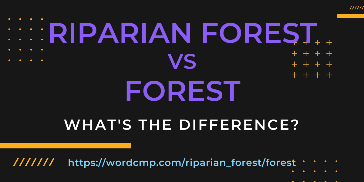 Difference between riparian forest and forest