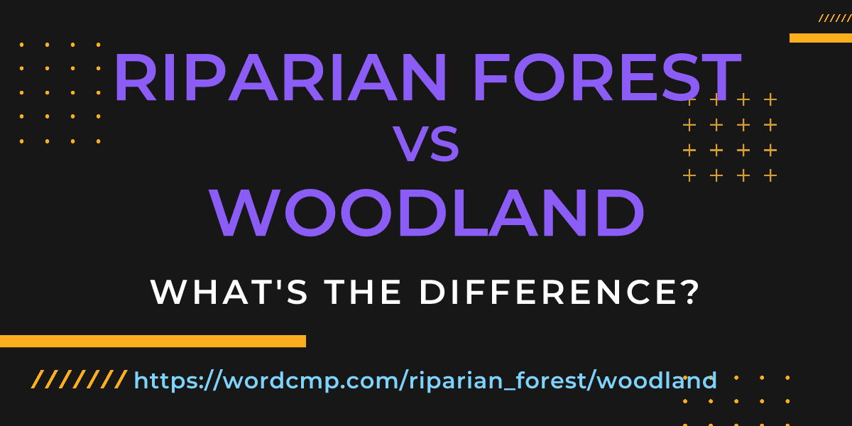 Difference between riparian forest and woodland