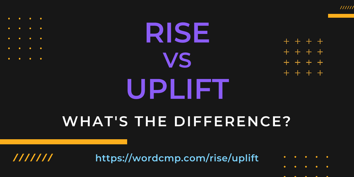 Difference between rise and uplift
