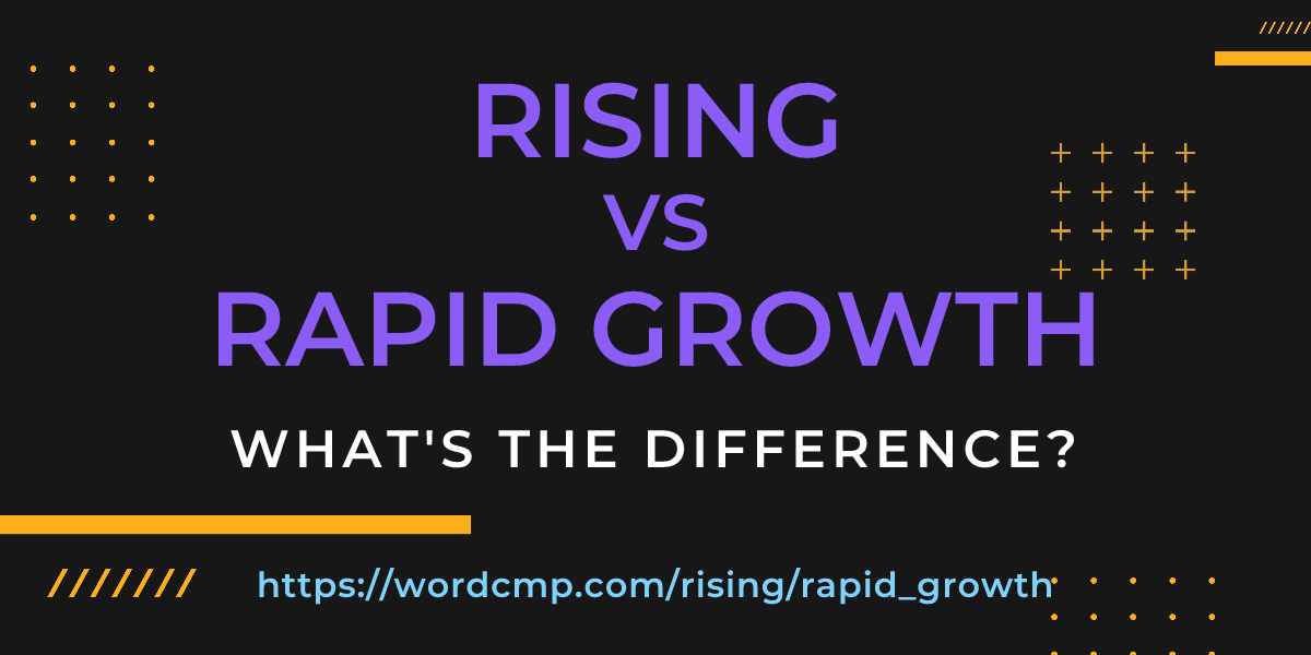 Difference between rising and rapid growth
